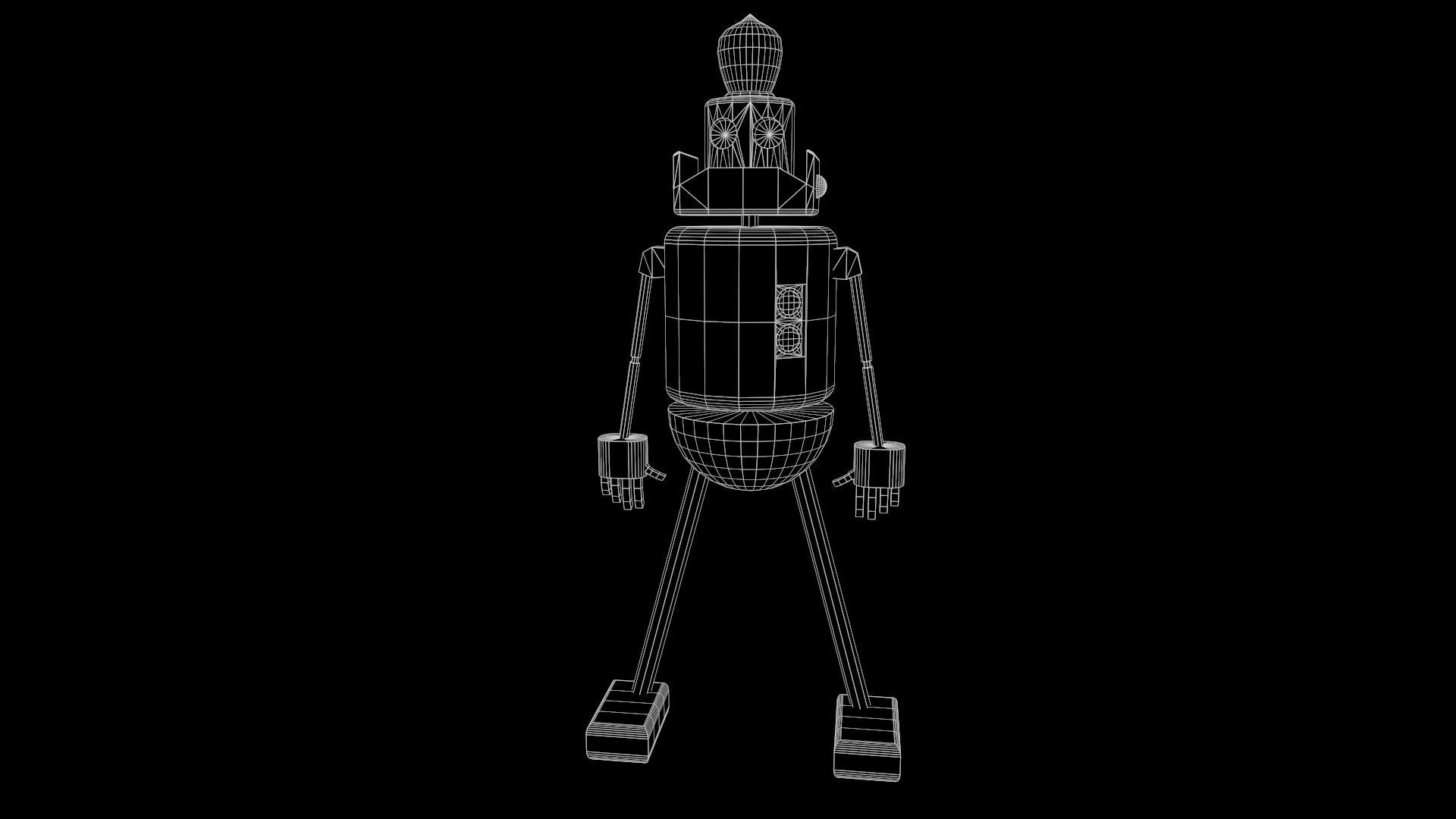 Robot Game ready - Low Poly PBR  3D Model Low-poly 3D model_4