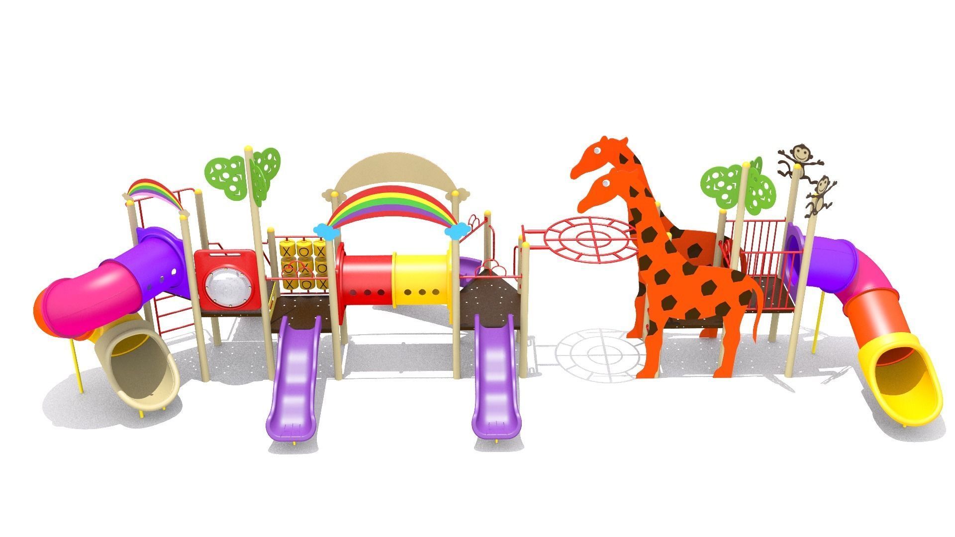 Playground - Jungle Playset 3D model_4