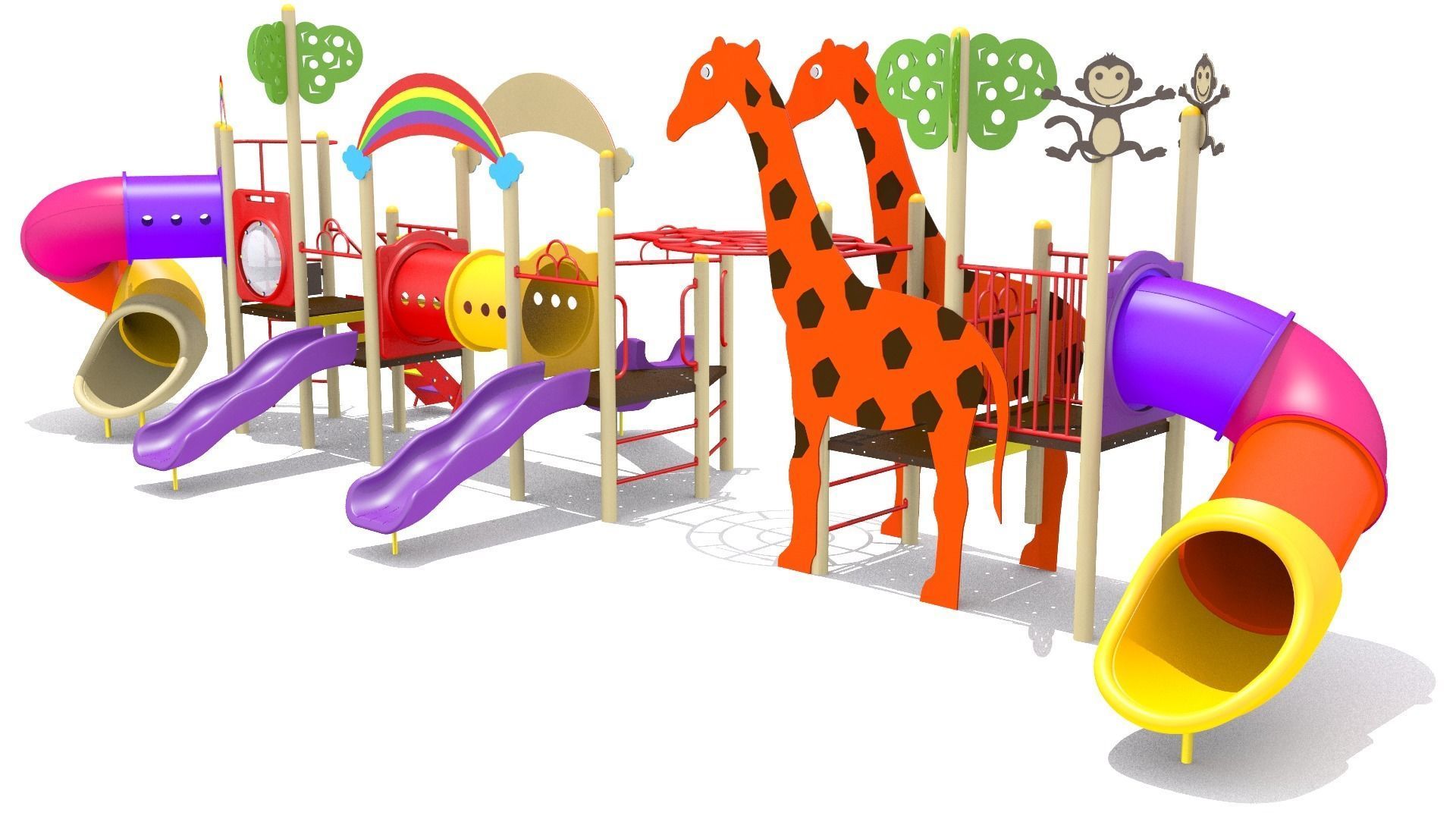 Playground - Jungle Playset 3D model_5