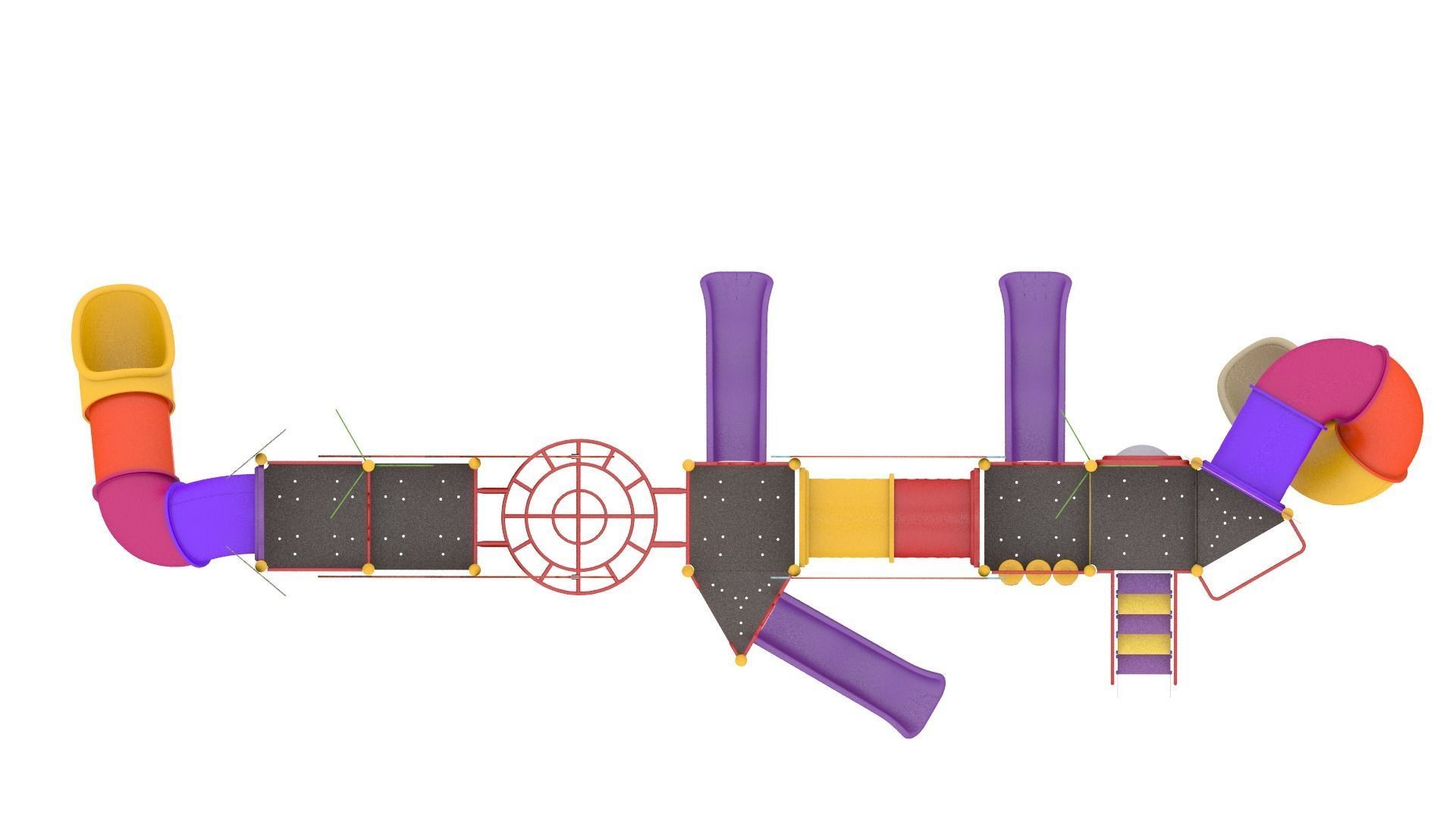 Playground - Jungle Playset 3D model_9