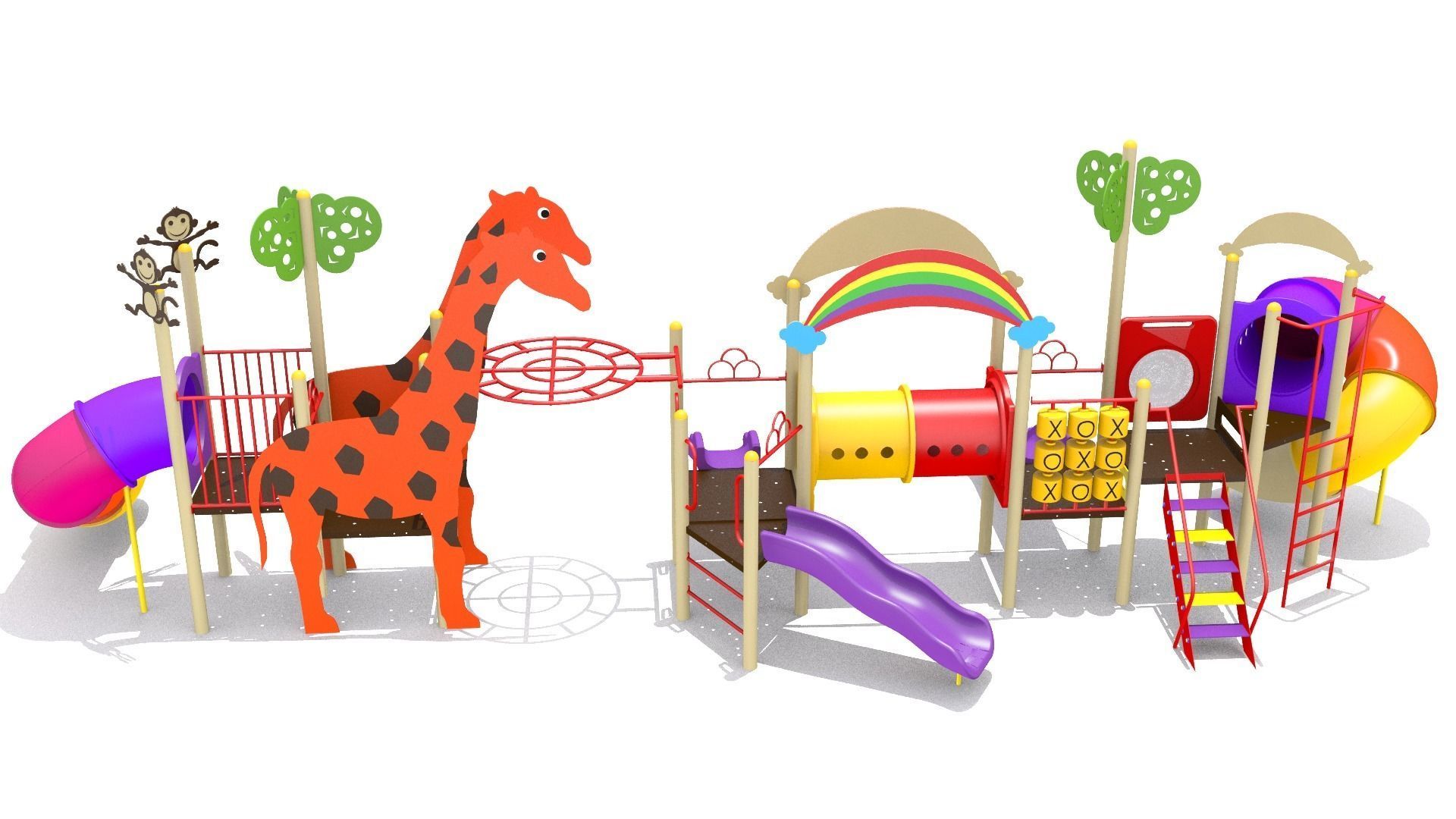 Playground - Jungle Playset 3D model_1