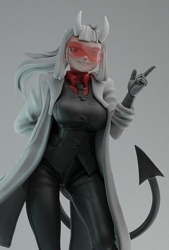 Helltaker Loremaster 3D print model