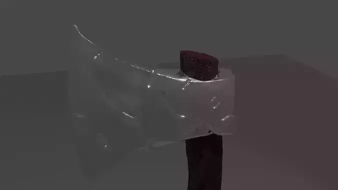 two-handed ax PBR low-poly game ready 