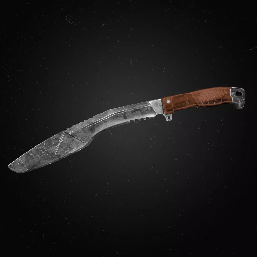 Game ready kukri knife Low-poly 3D model