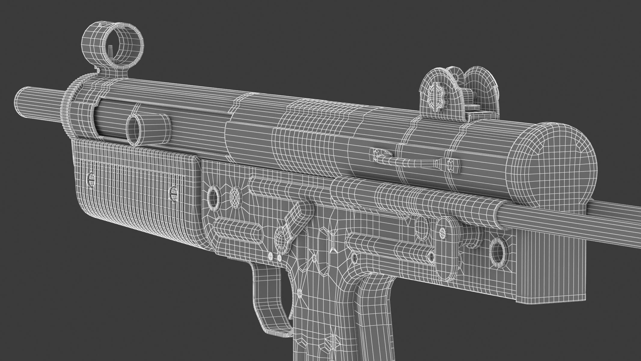 FMK-3 submachine gun 3D model_21