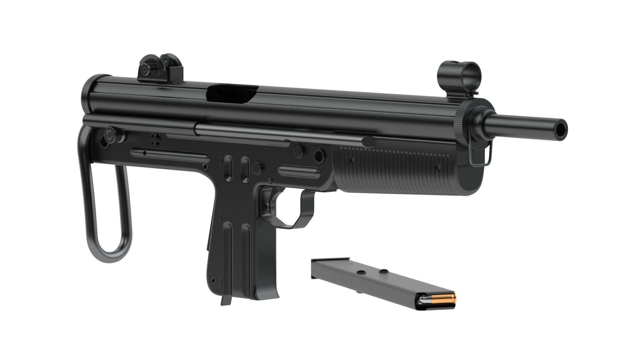 FMK-3 submachine gun 3D model_4
