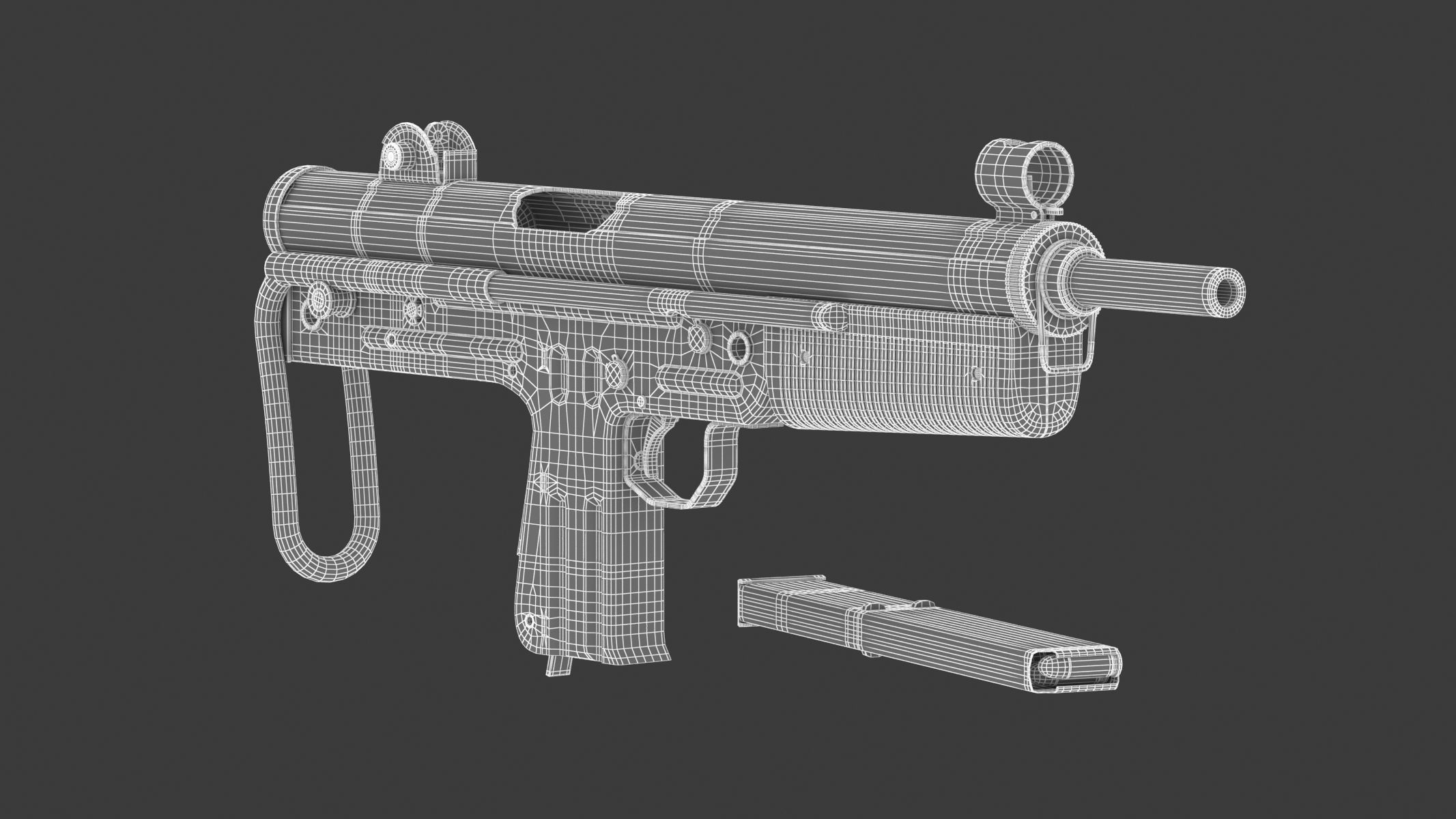 FMK-3 submachine gun 3D model_19