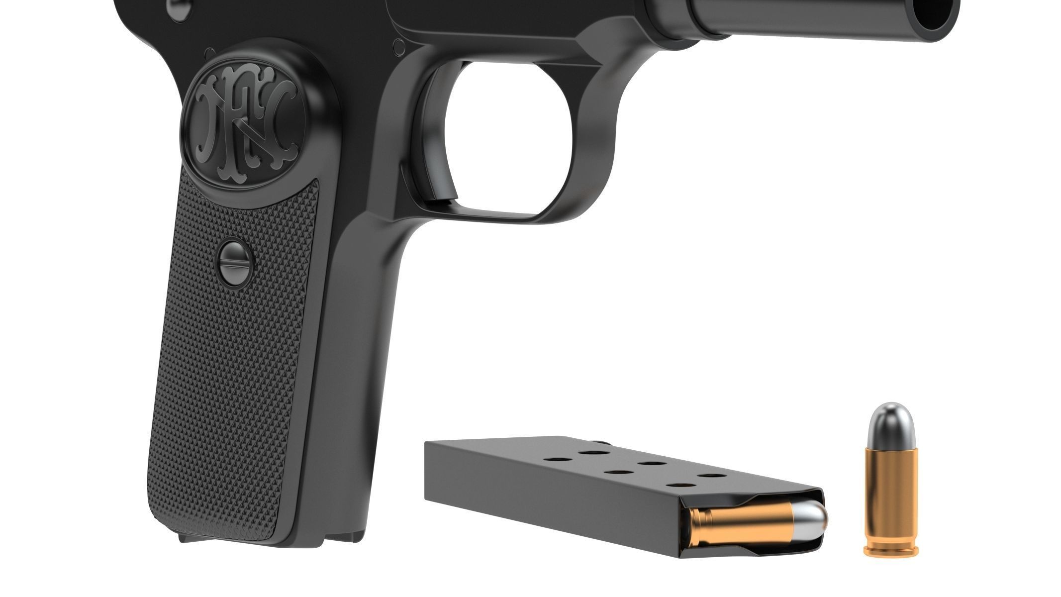 FN M1900 Pistol 3D model_14