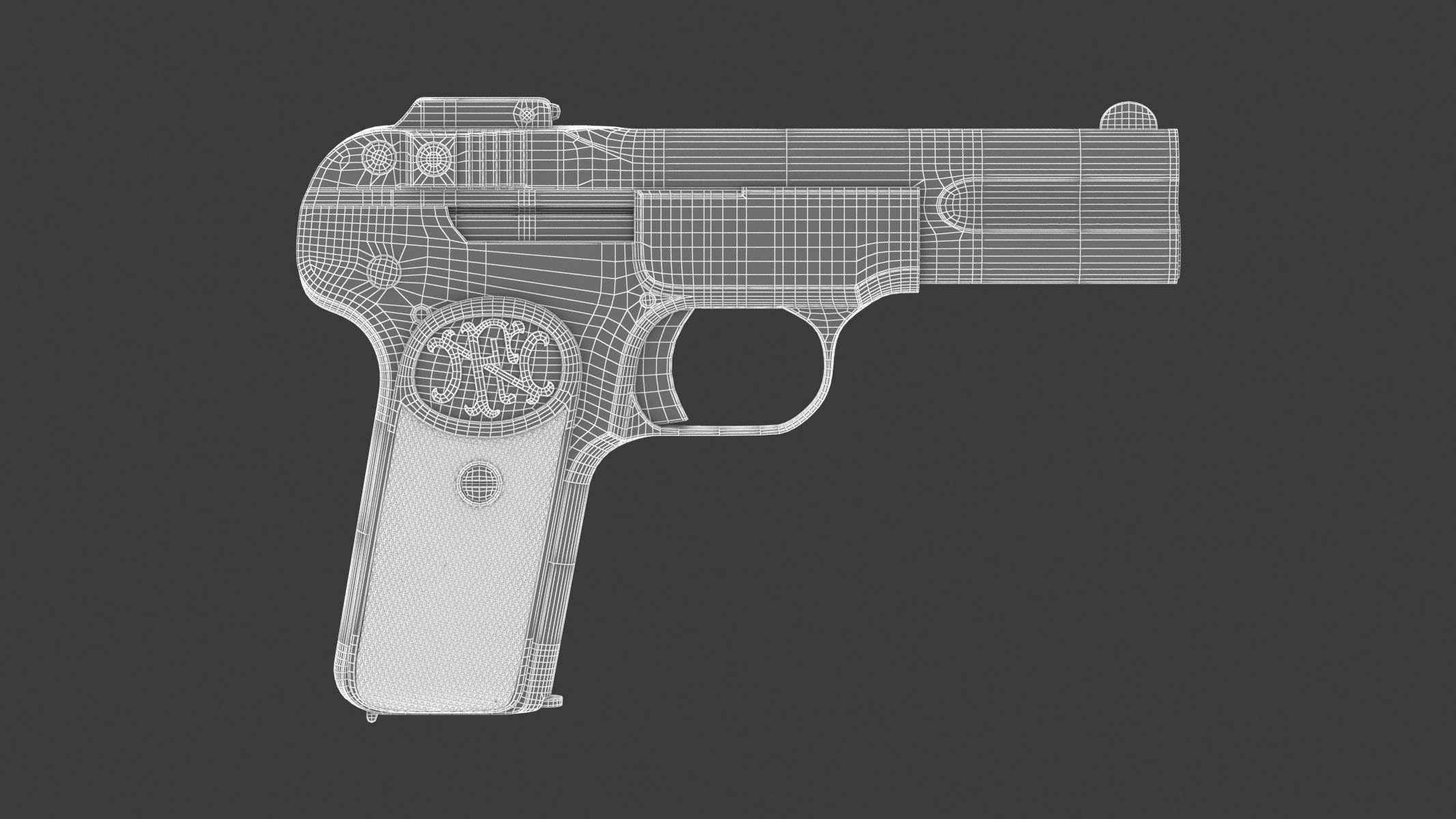FN M1900 Pistol 3D model_15