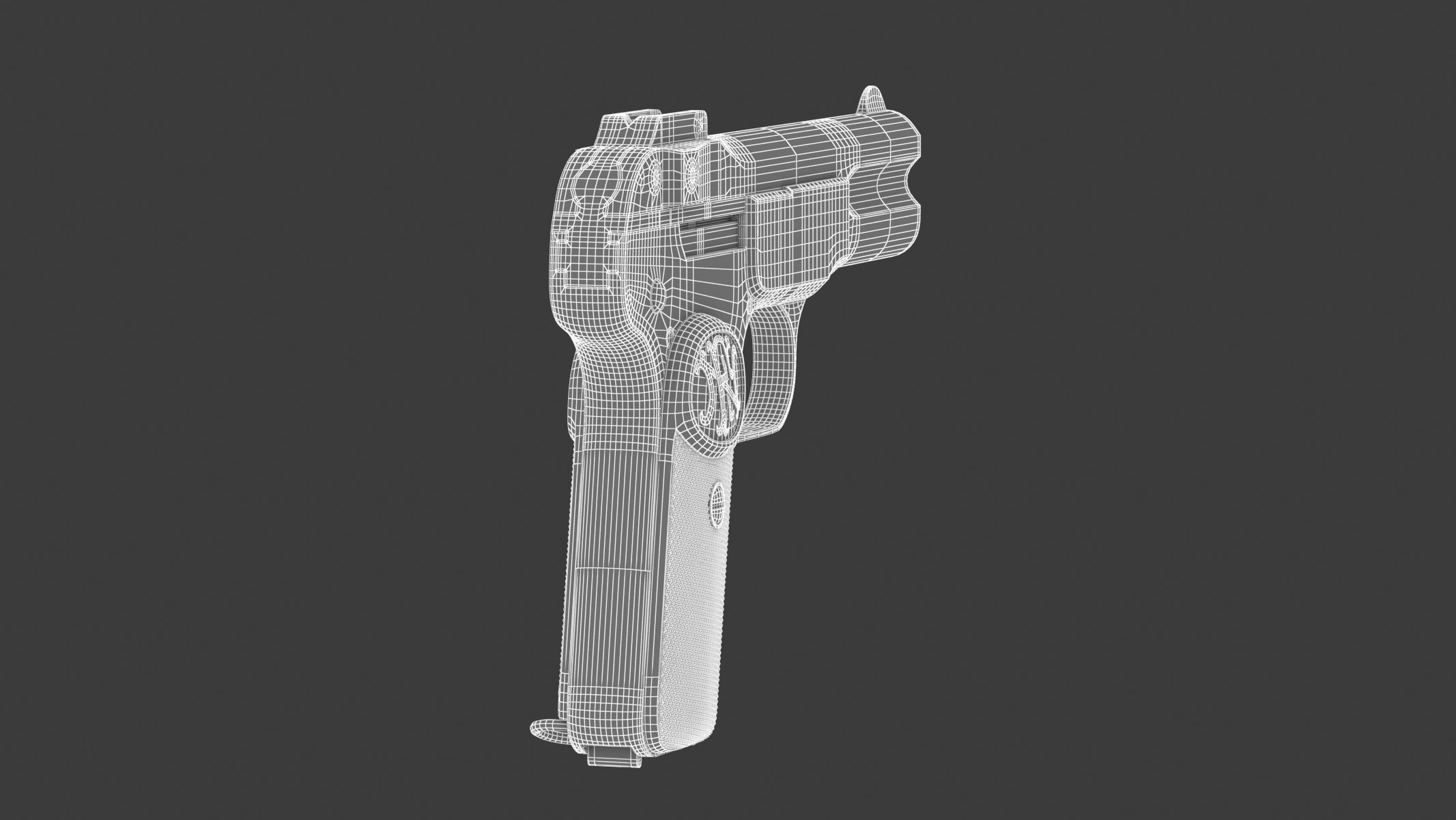 FN M1900 Pistol 3D model_16