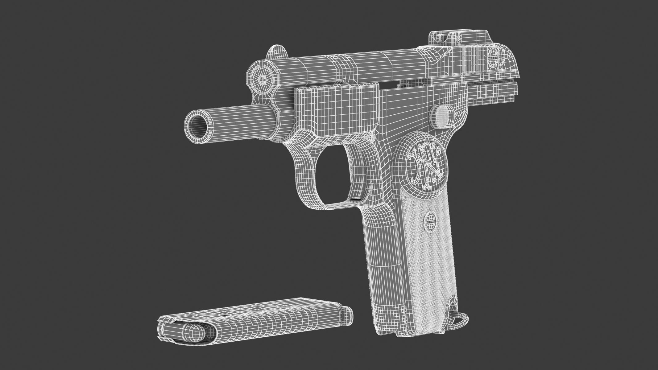 FN M1900 Pistol 3D model_19