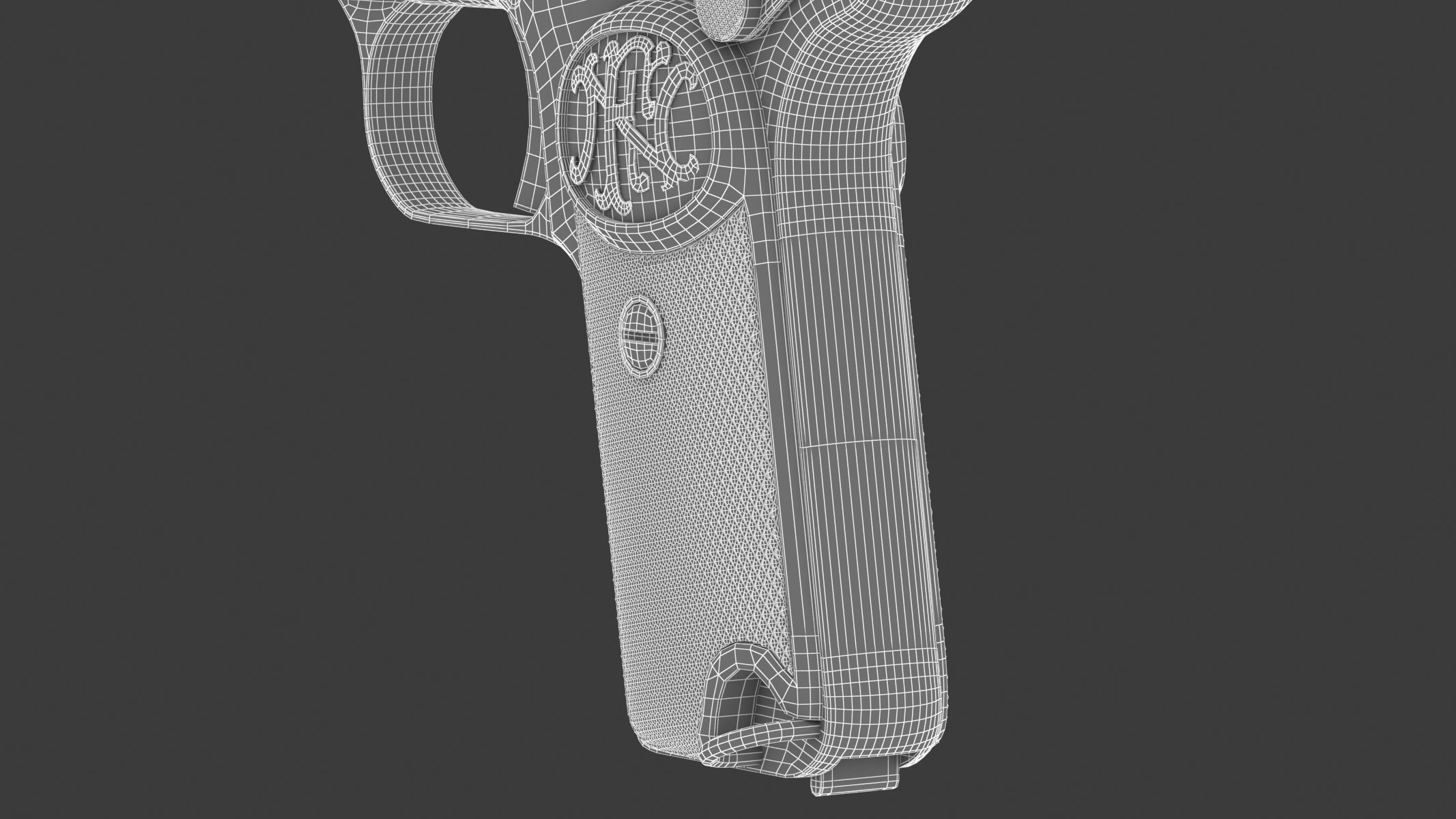 FN M1900 Pistol 3D model_22