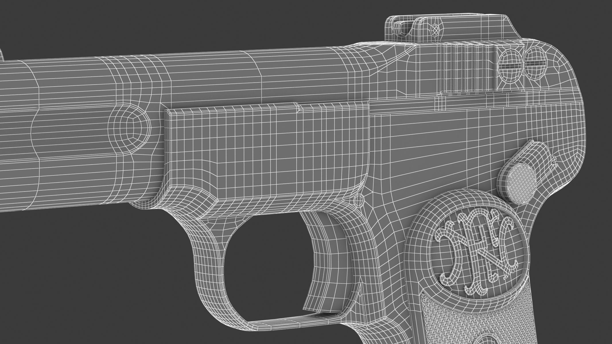 FN M1900 Pistol 3D model_24
