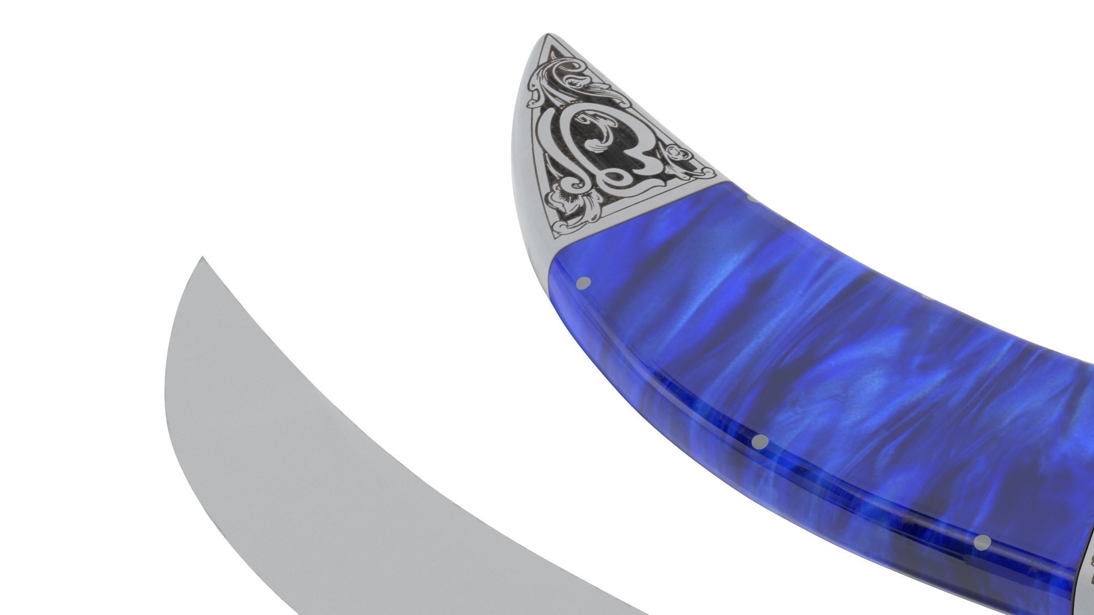 Kirpan Sword Low-poly 3D model_9