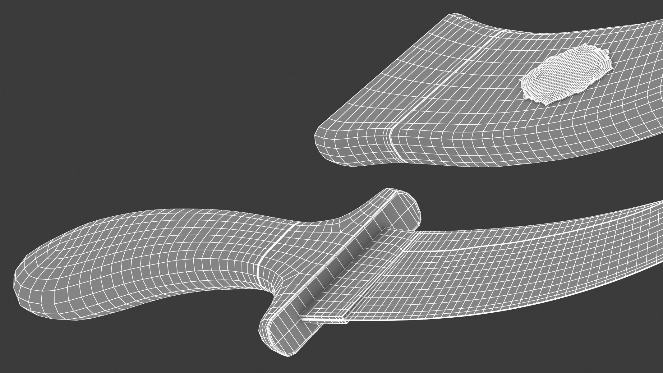 Kirpan Sword Low-poly 3D model_16