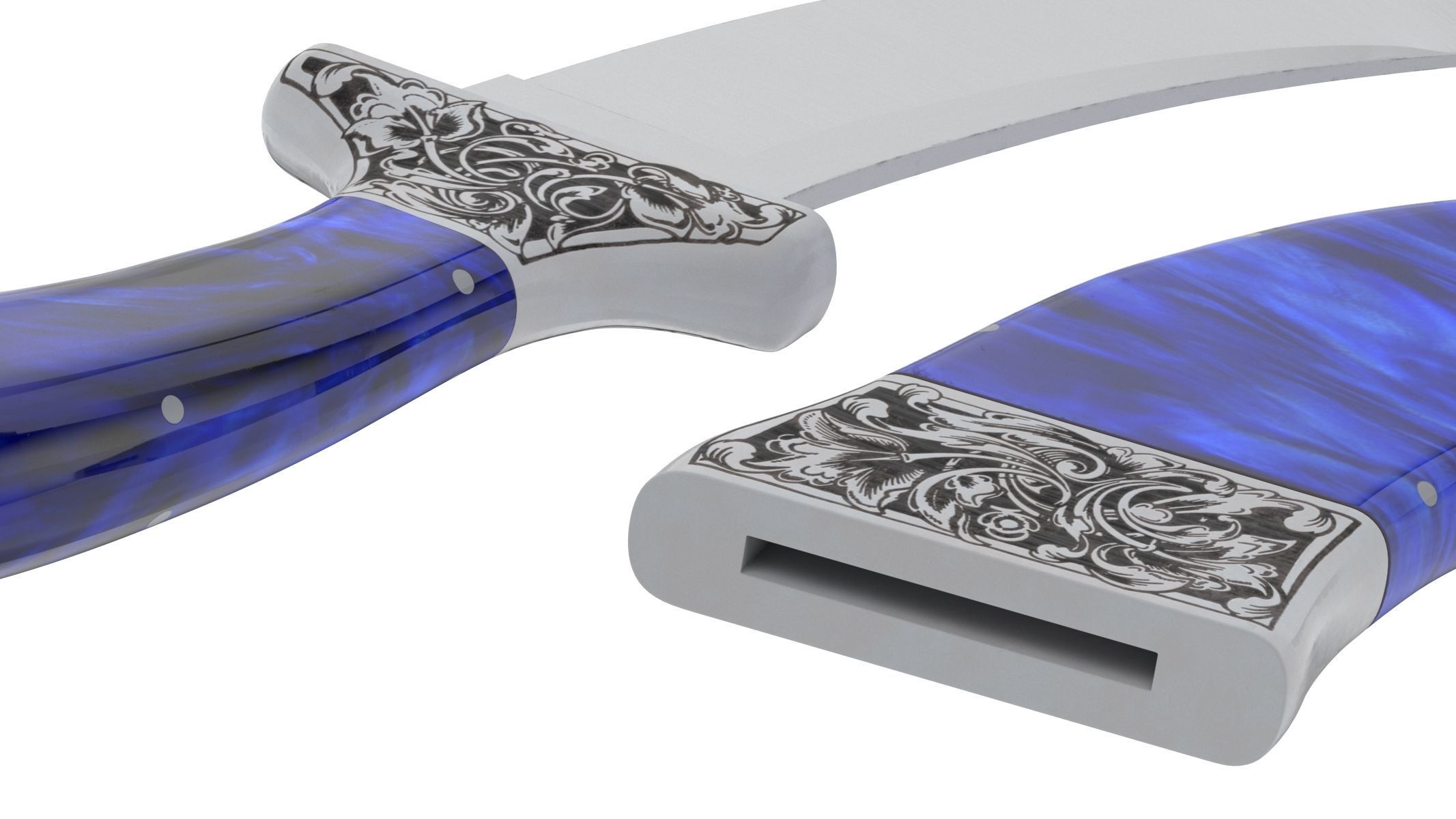 Kirpan Sword Low-poly 3D model_7