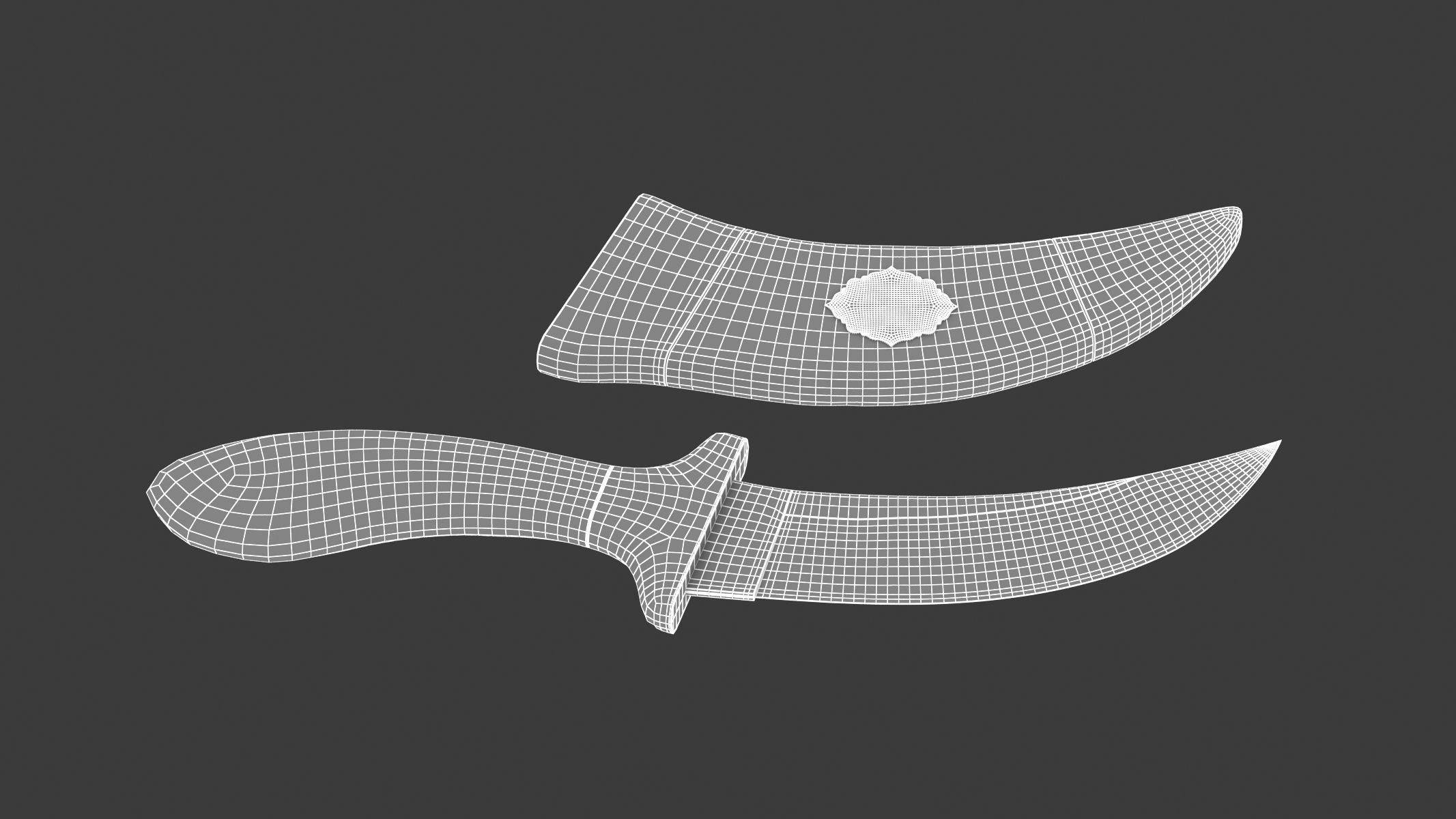 Kirpan Sword Low-poly 3D model_10