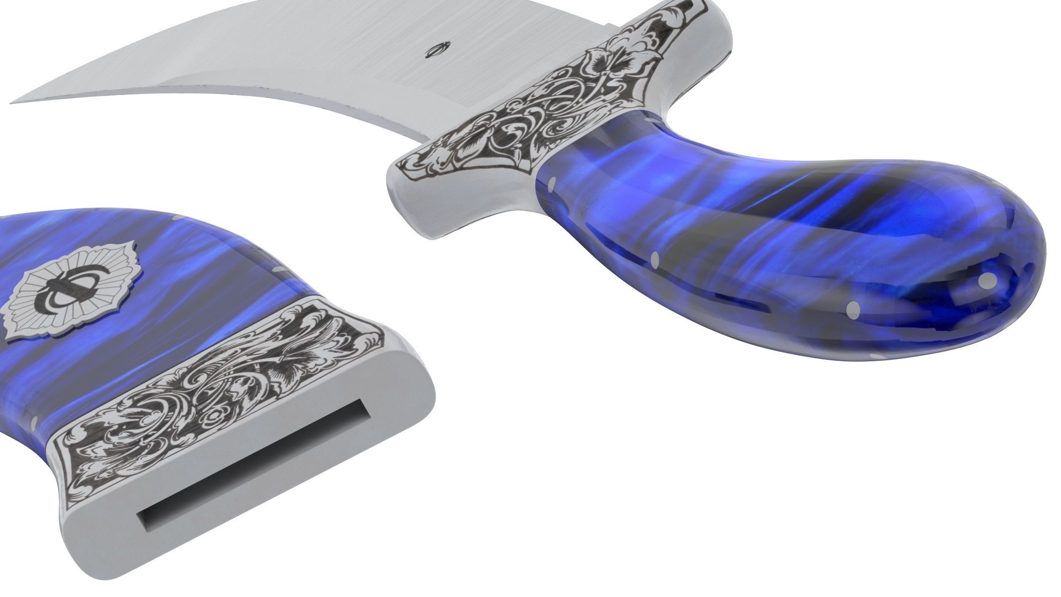 Kirpan Sword Low-poly 3D model_5