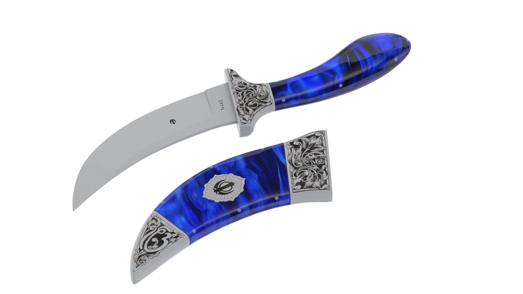 Kirpan Sword Low-poly 3D model_2