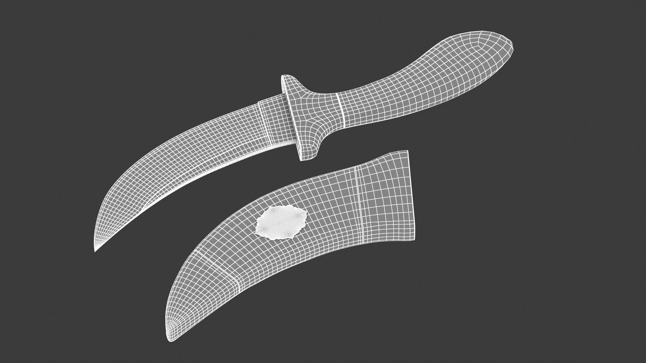 Kirpan Sword Low-poly 3D model_12