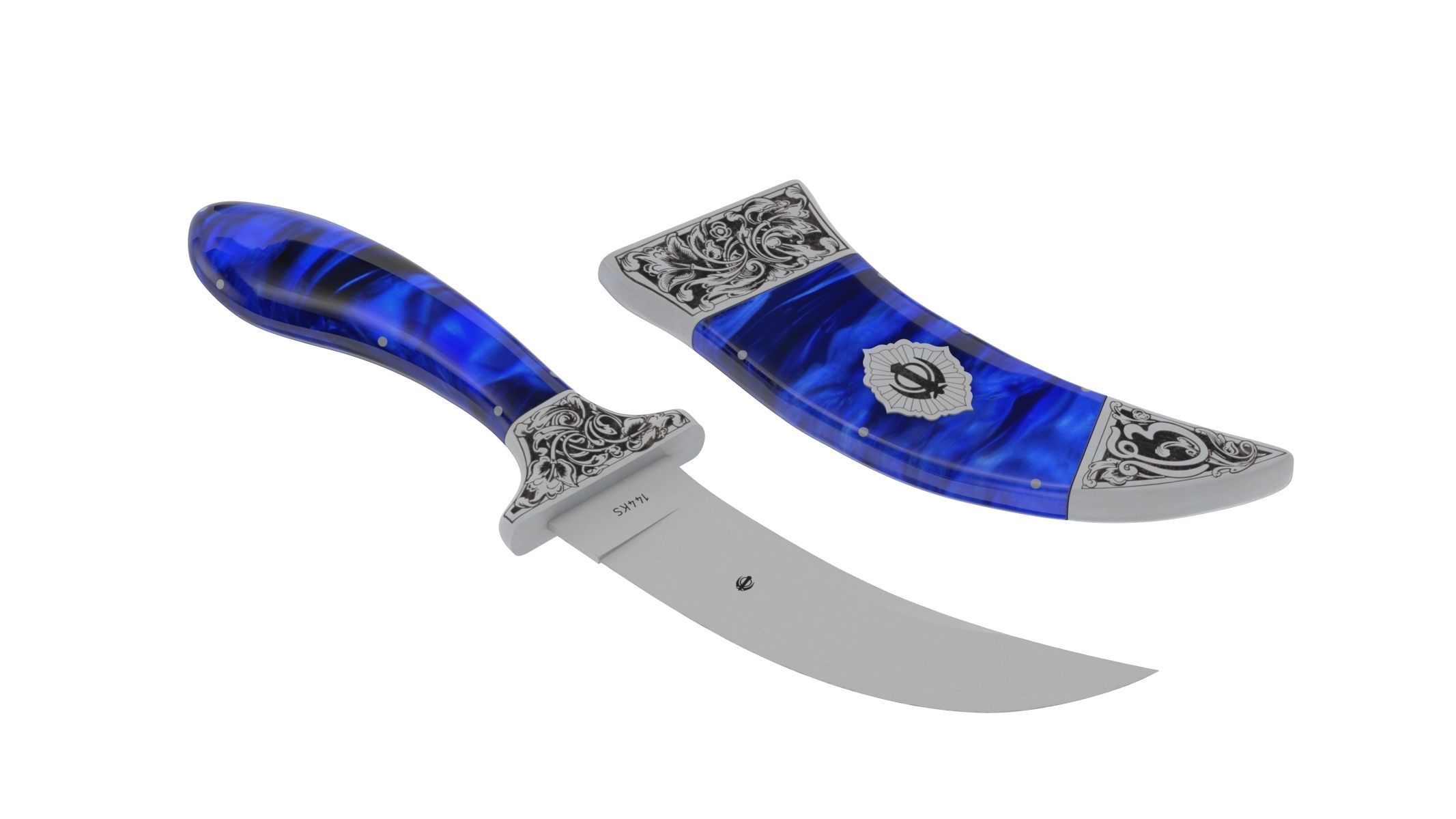 Kirpan Sword Low-poly 3D model_3