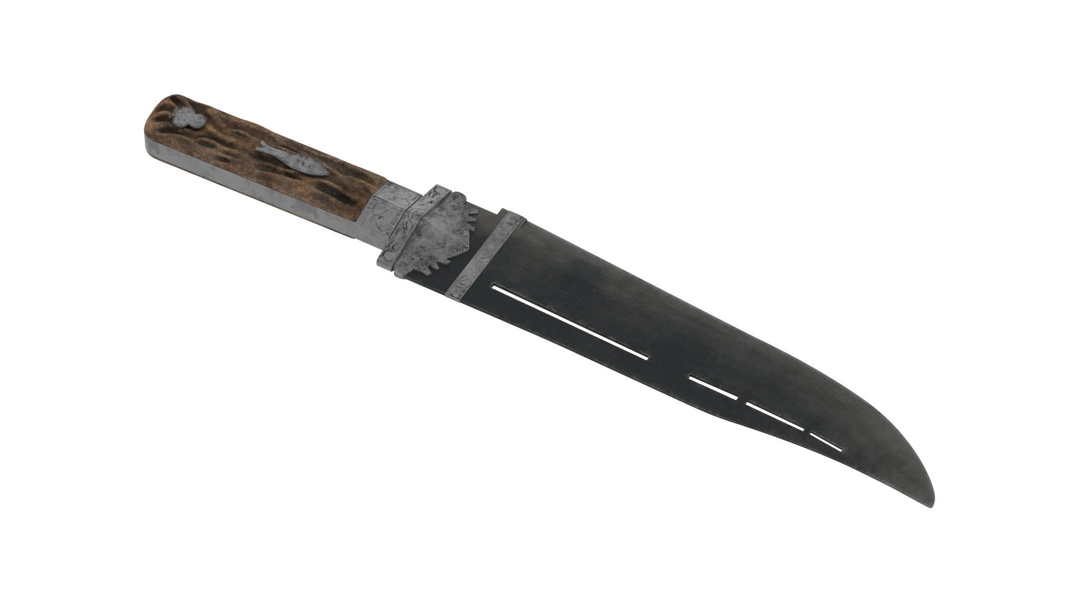 Malappuram Kathi Dagger Low-poly 3D model_3