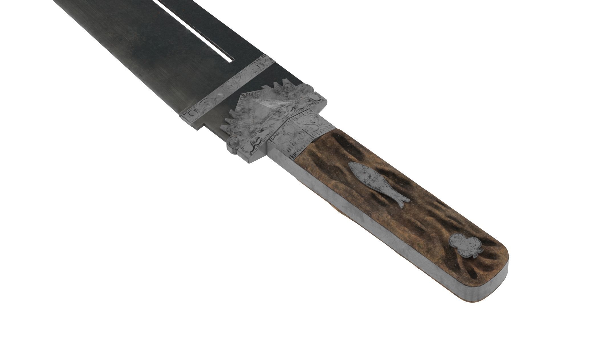 Malappuram Kathi Dagger Low-poly 3D model_5