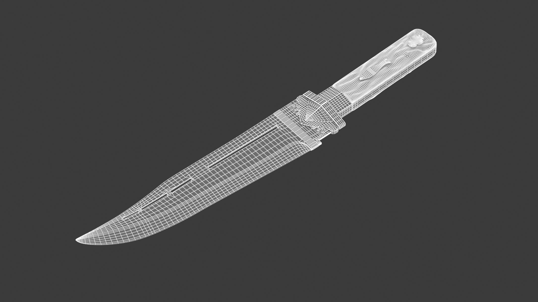 Malappuram Kathi Dagger Low-poly 3D model_12