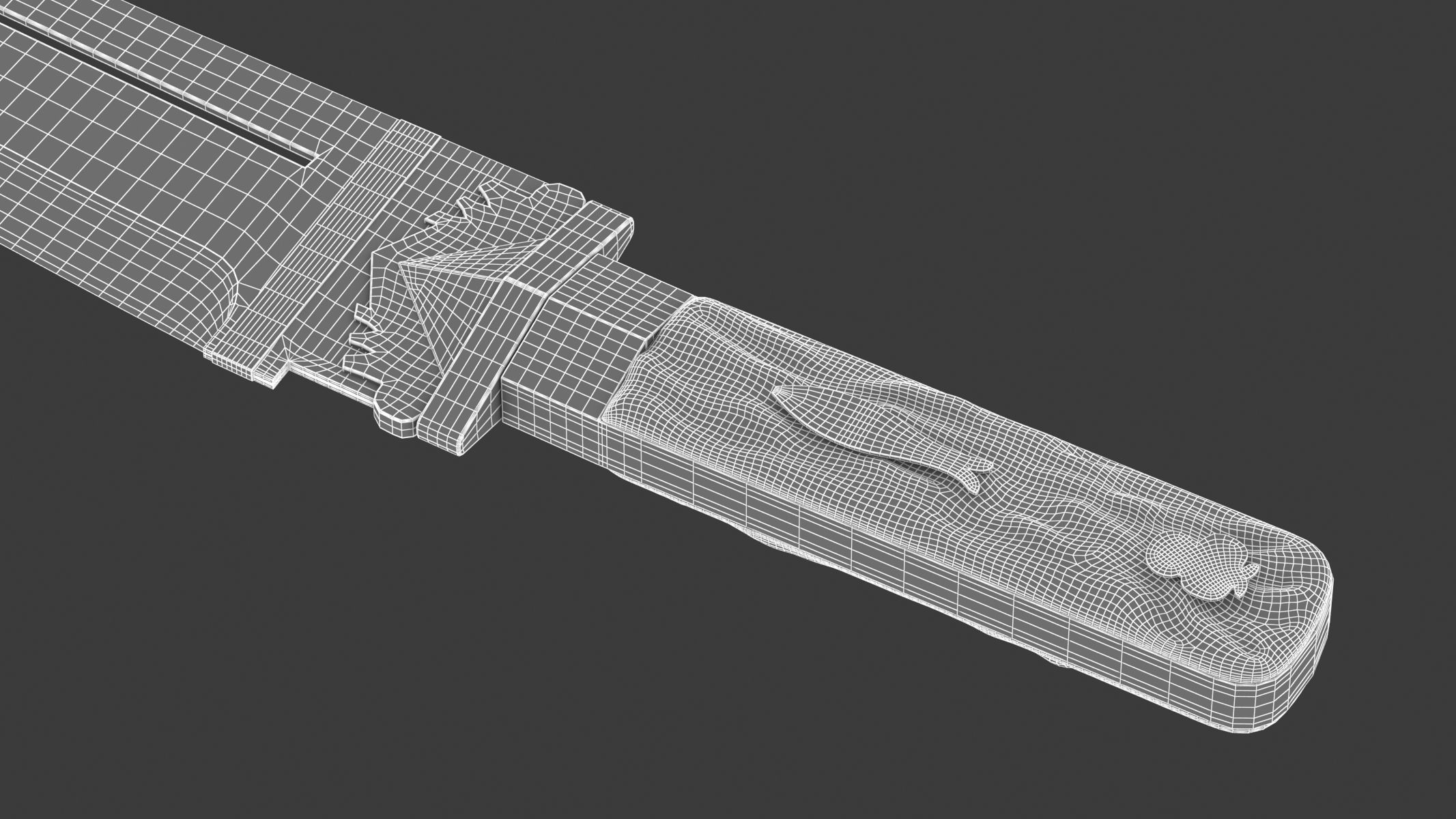 Malappuram Kathi Dagger Low-poly 3D model_15
