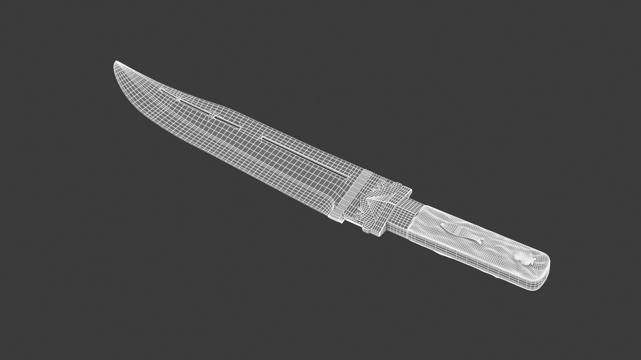 Malappuram Kathi Dagger Low-poly 3D model_11