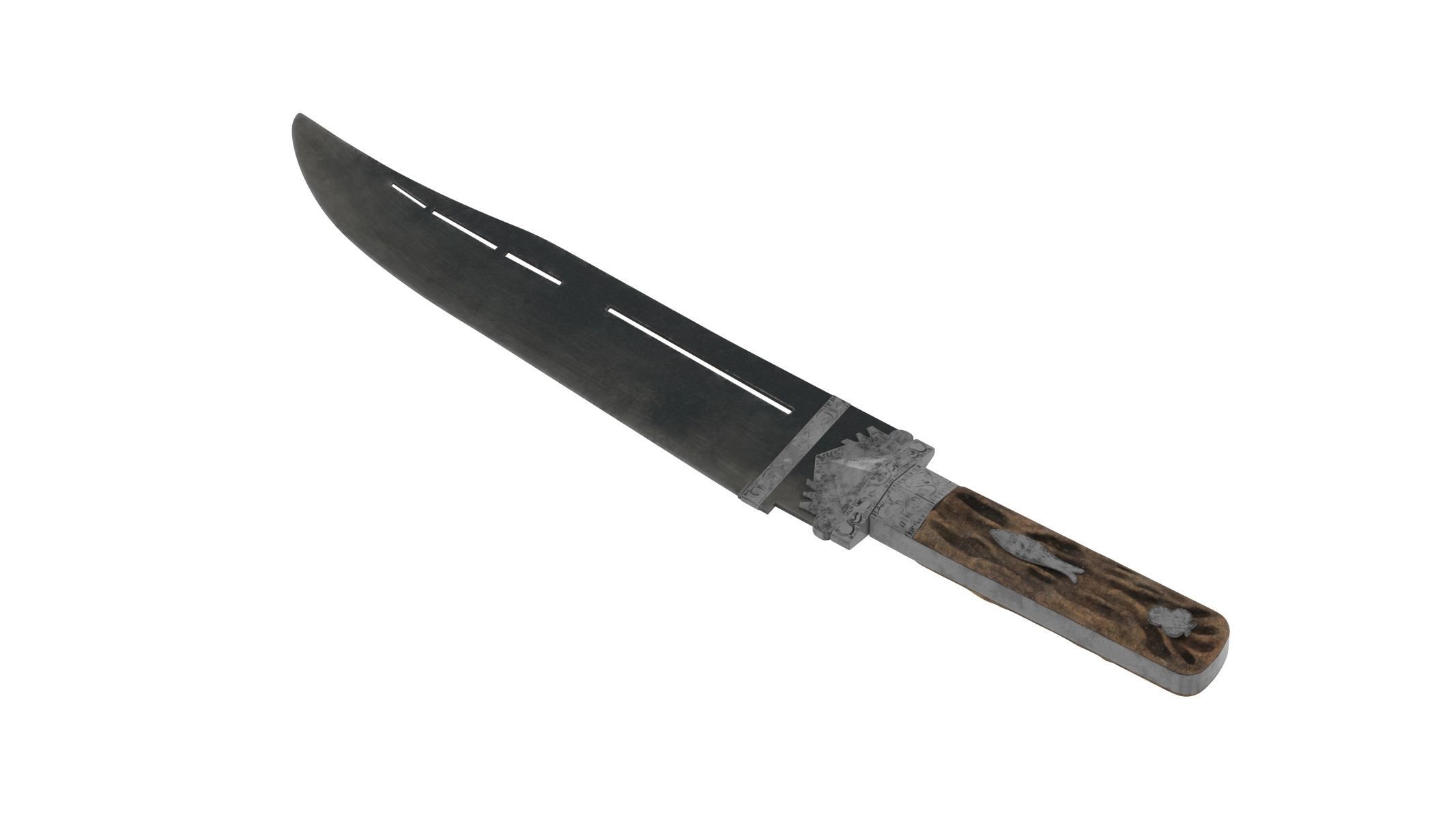 Malappuram Kathi Dagger Low-poly 3D model_1
