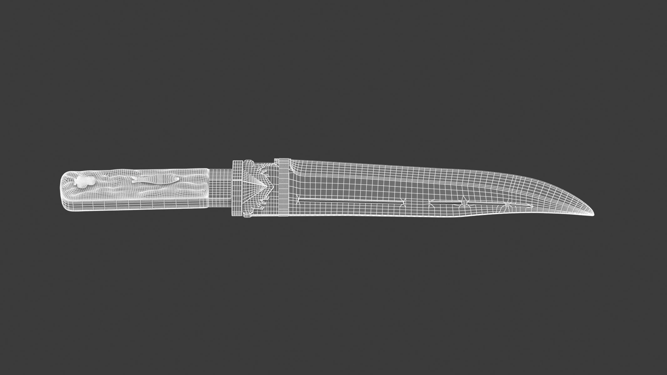 Malappuram Kathi Dagger Low-poly 3D model_10