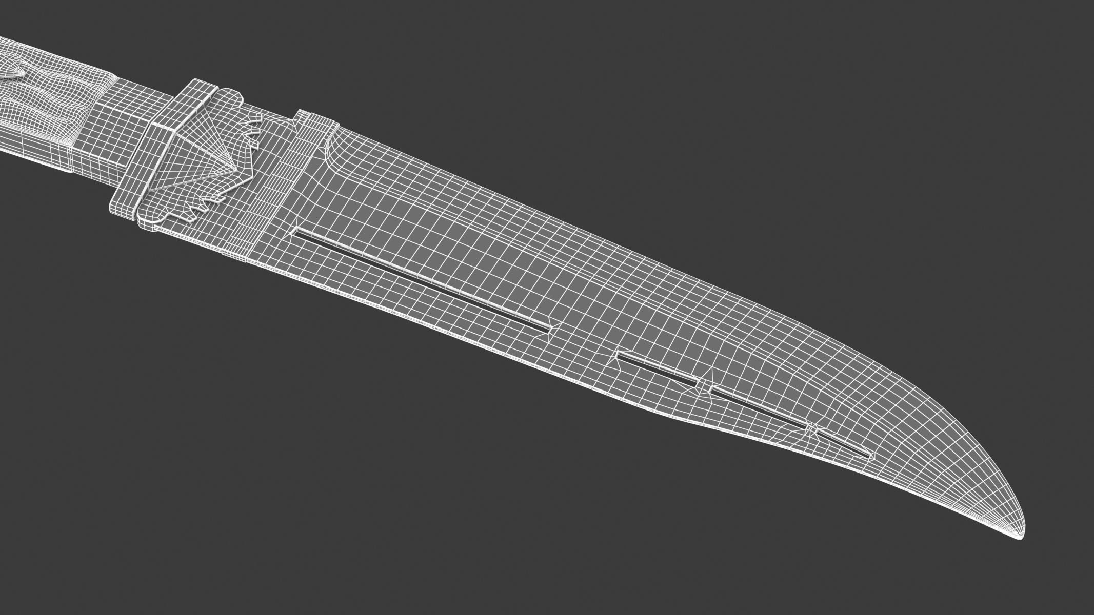 Malappuram Kathi Dagger Low-poly 3D model_17