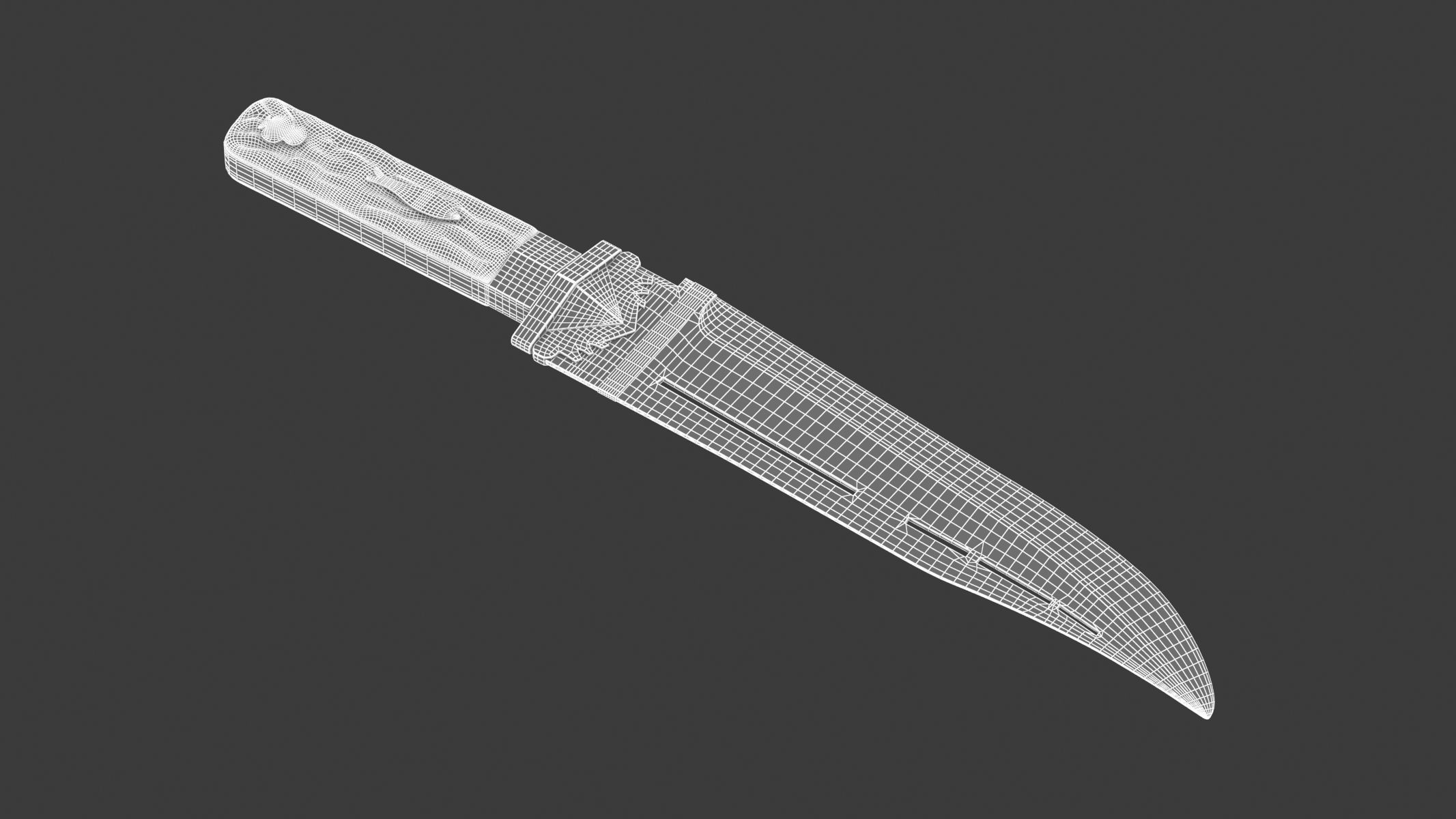 Malappuram Kathi Dagger Low-poly 3D model_13