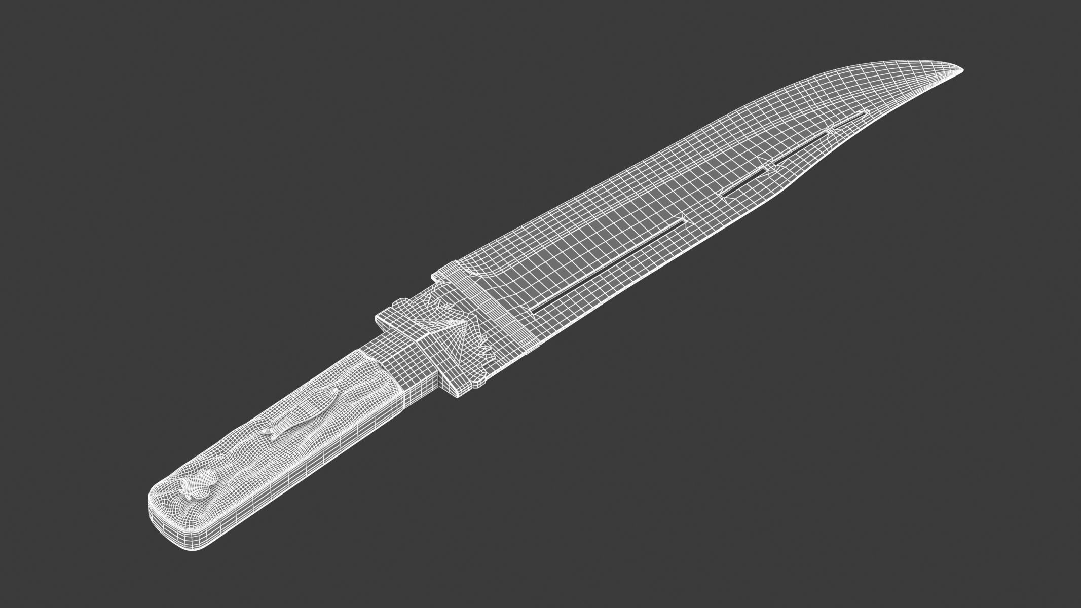 Malappuram Kathi Dagger Low-poly 3D model_14