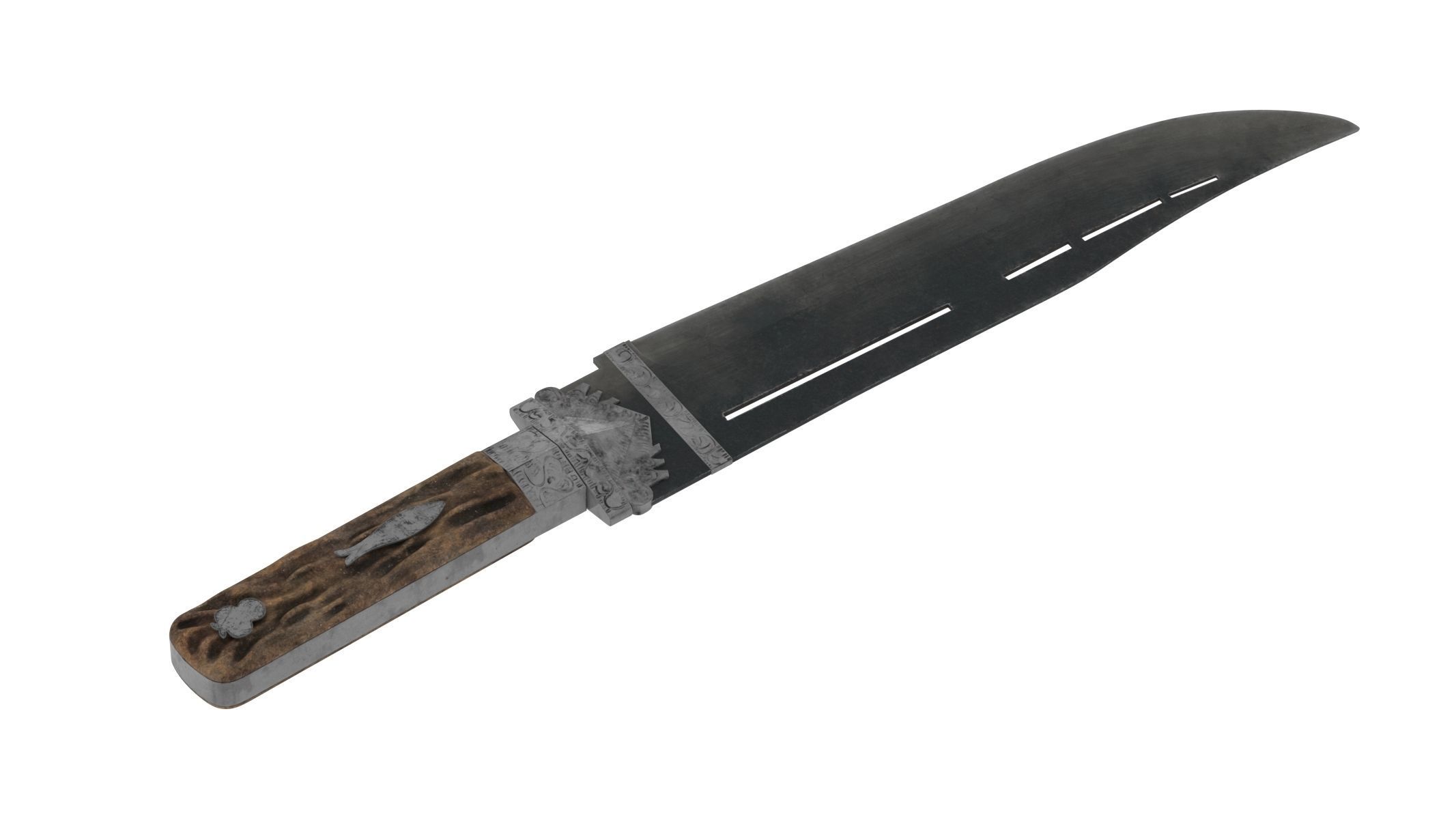 Malappuram Kathi Dagger Low-poly 3D model_4