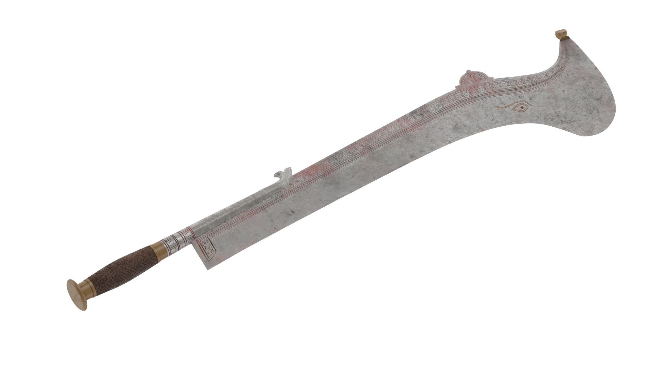 Ram dao Low-poly 3D model_4