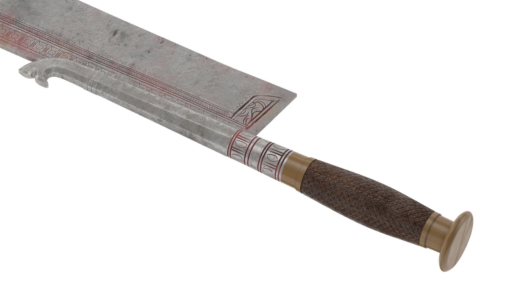 Ram dao Low-poly 3D model_5