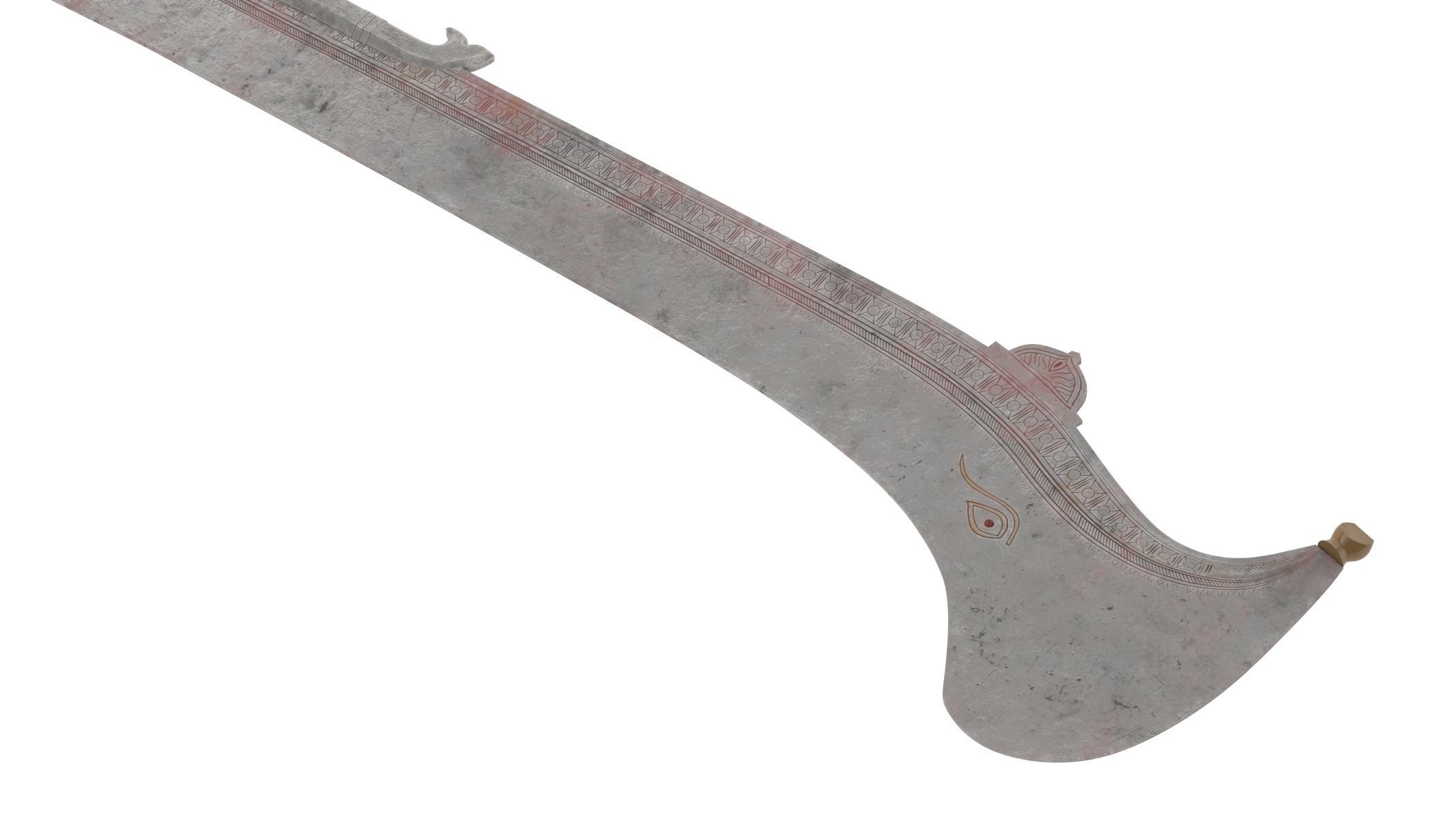 Ram dao Low-poly 3D model_7