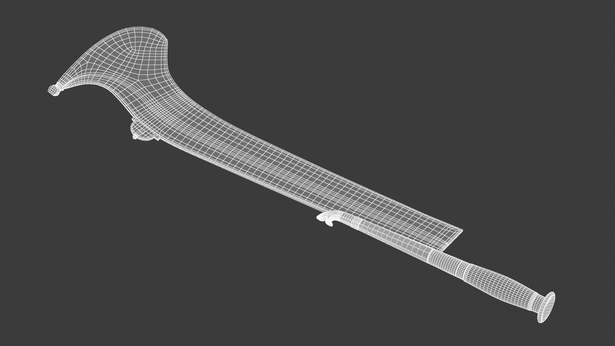 Ram dao Low-poly 3D model_11