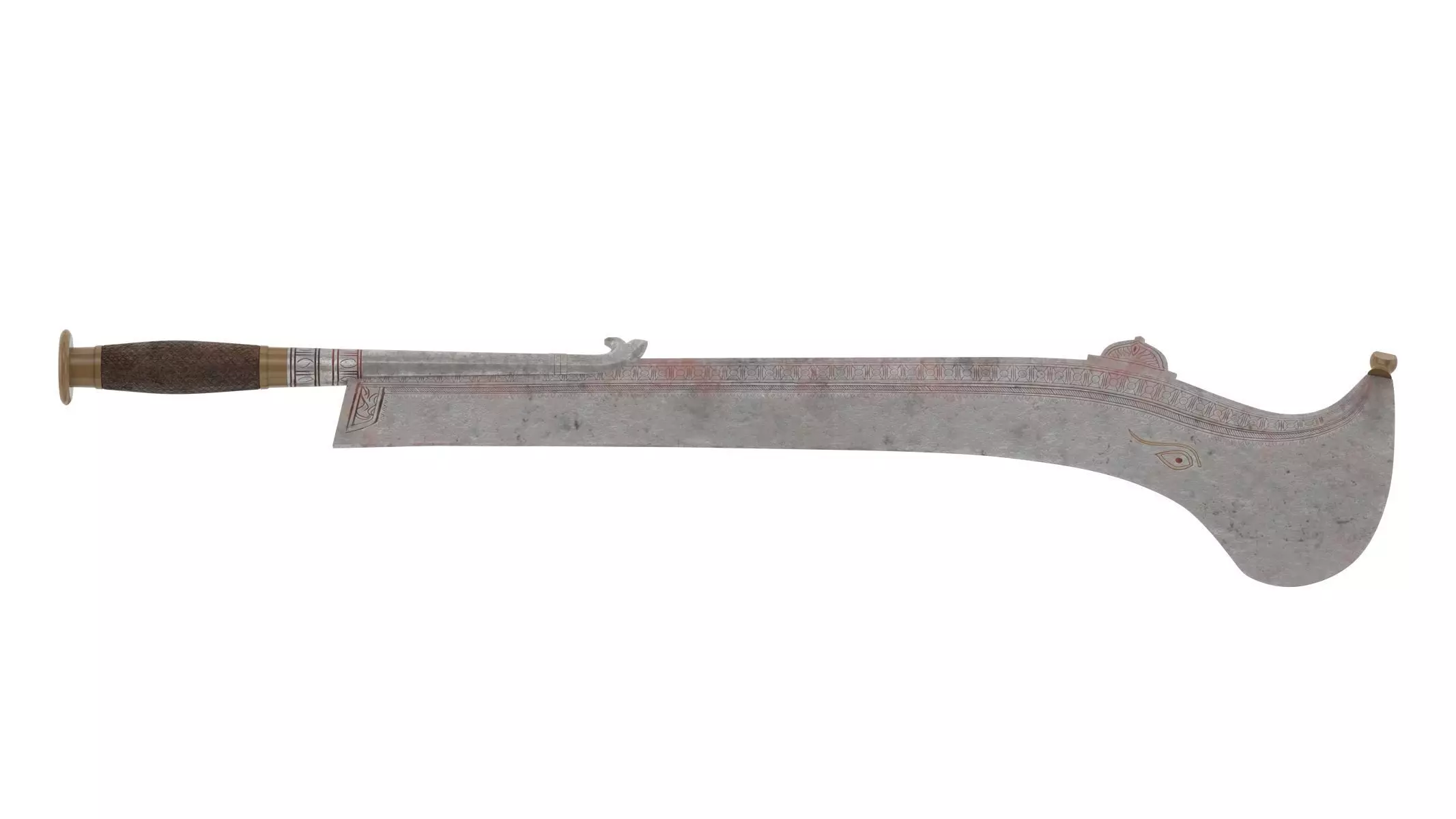 Ram dao Low-poly 3D model_0