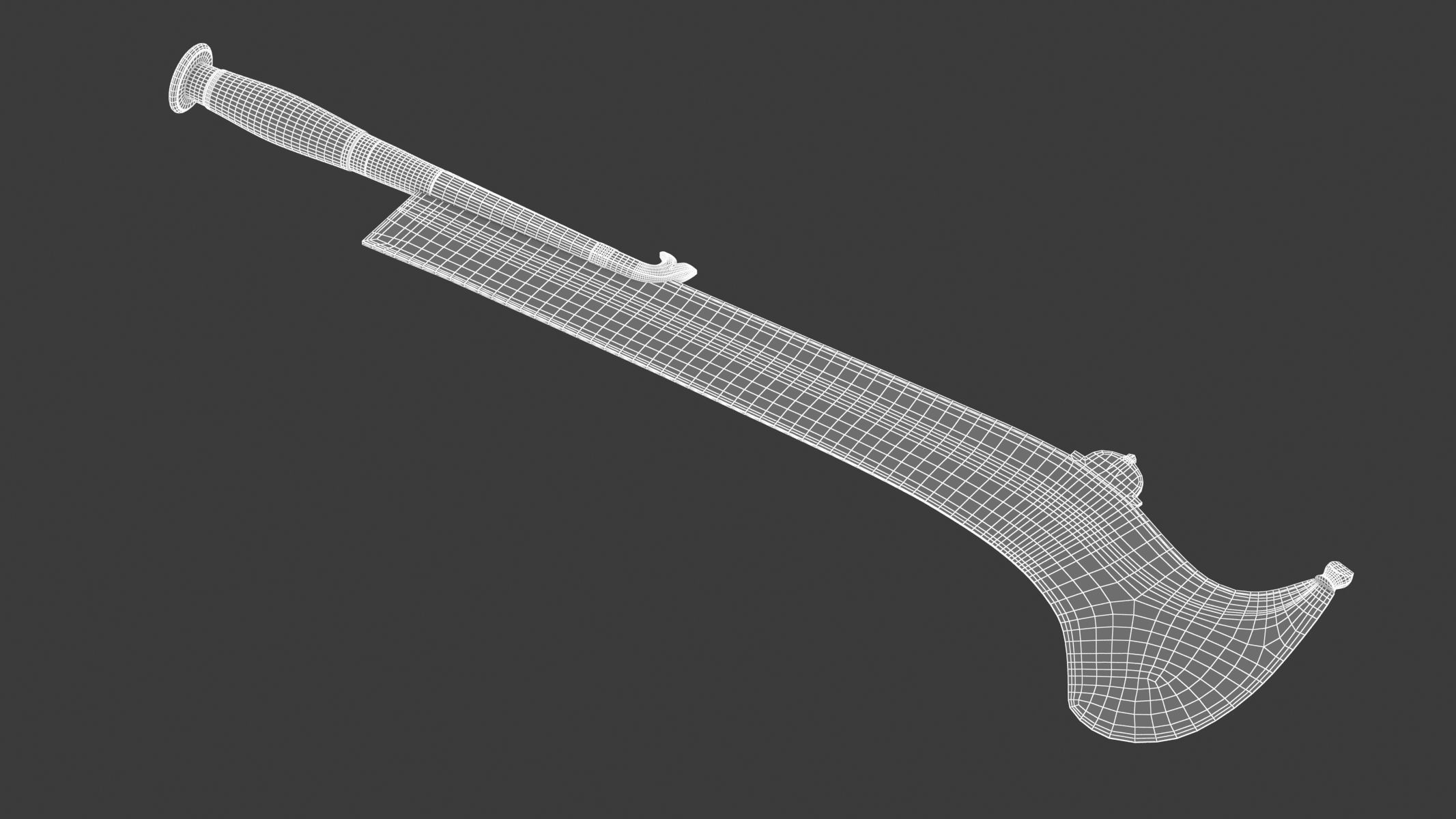 Ram dao Low-poly 3D model_13