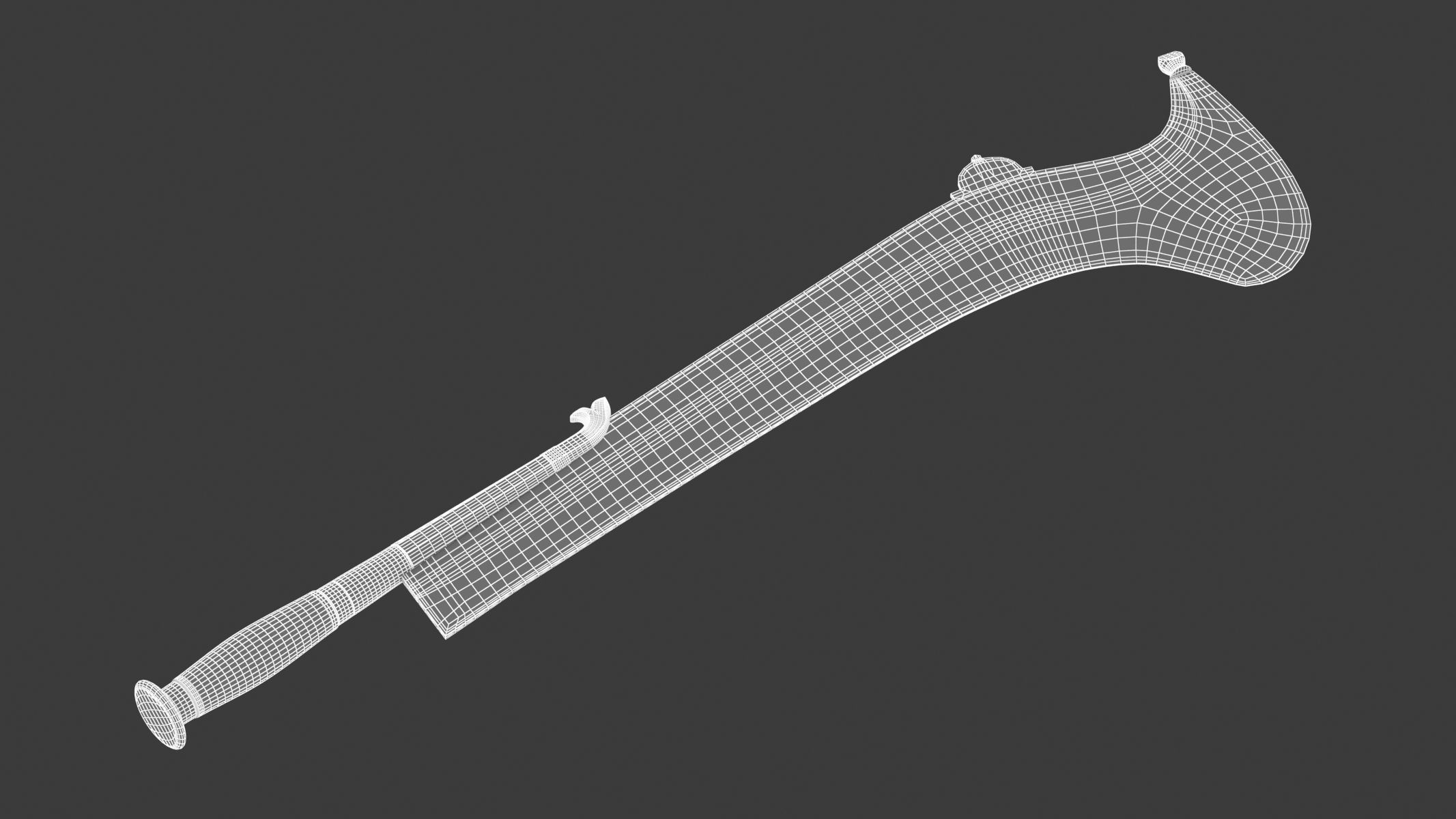 Ram dao Low-poly 3D model_14