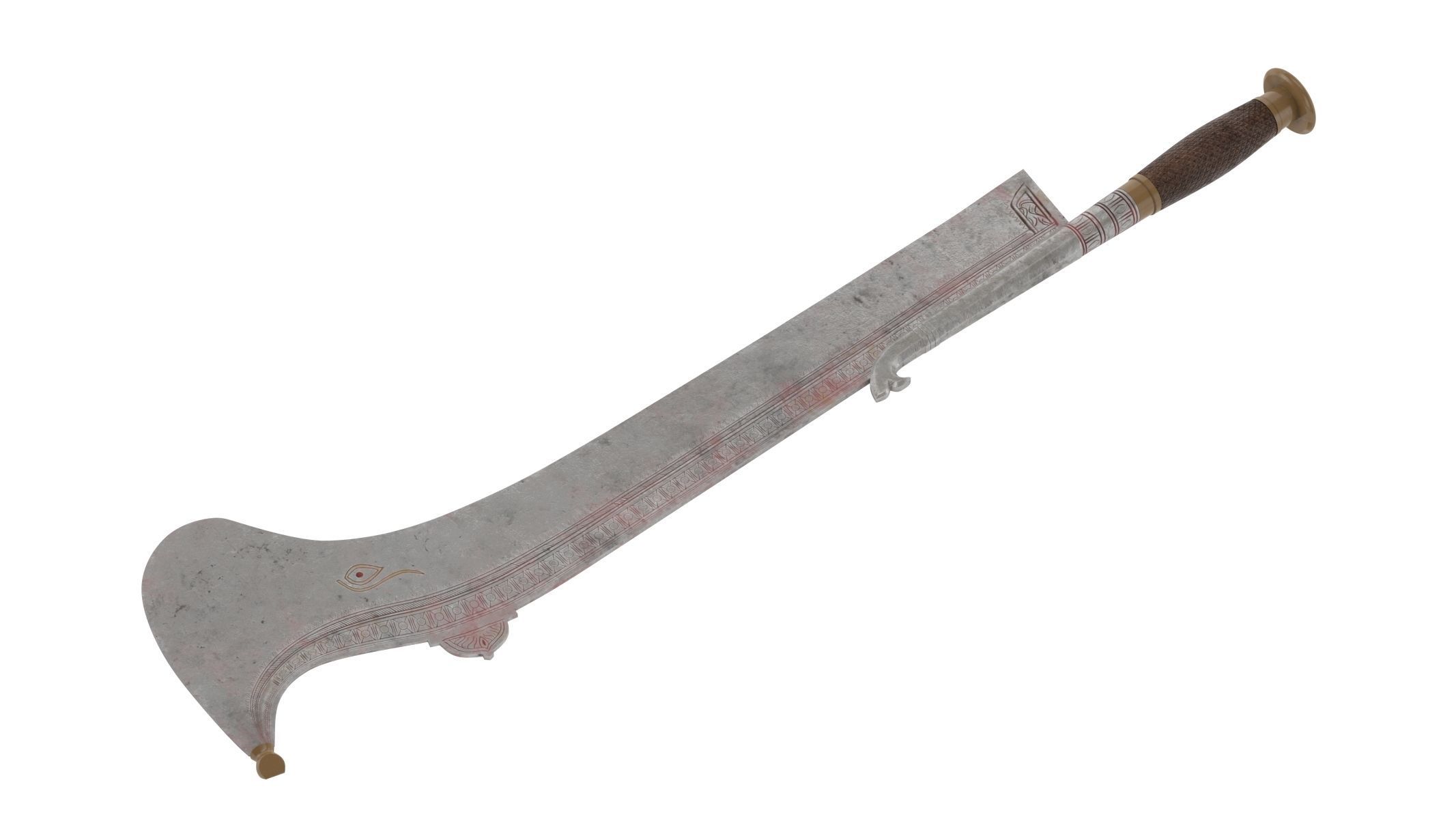 Ram dao Low-poly 3D model_2