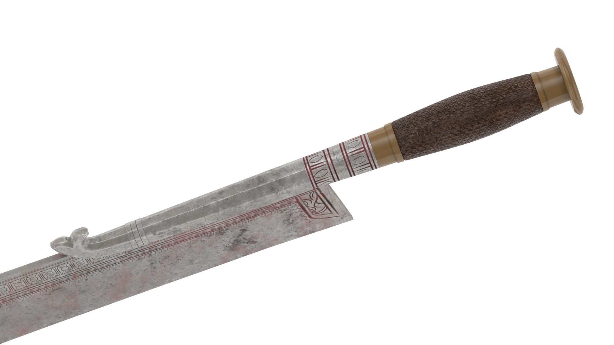 Ram dao Low-poly 3D model_9