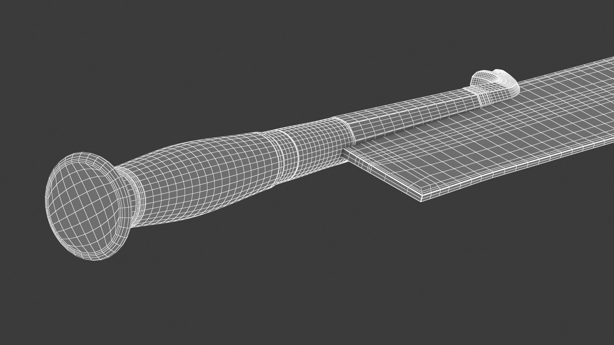 Ram dao Low-poly 3D model_18