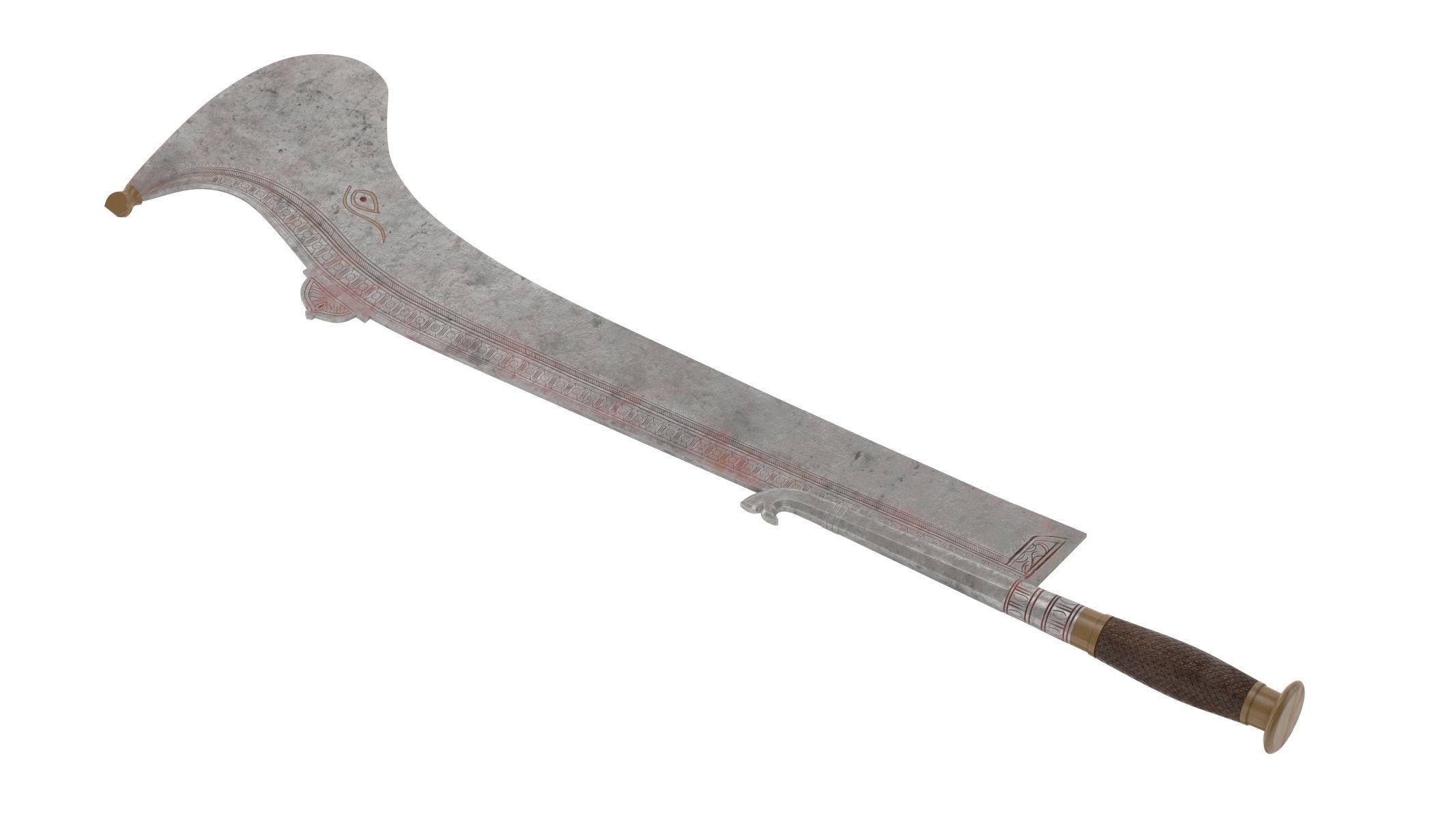 Ram dao Low-poly 3D model_1