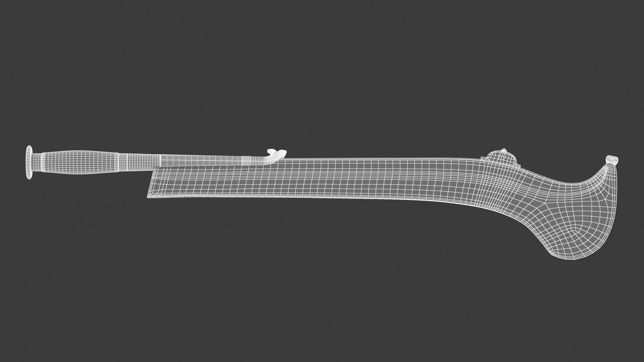 Ram dao Low-poly 3D model_10