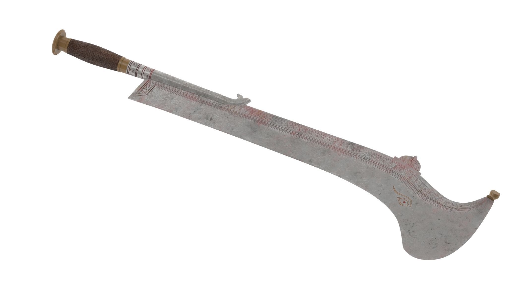 Ram dao Low-poly 3D model_3