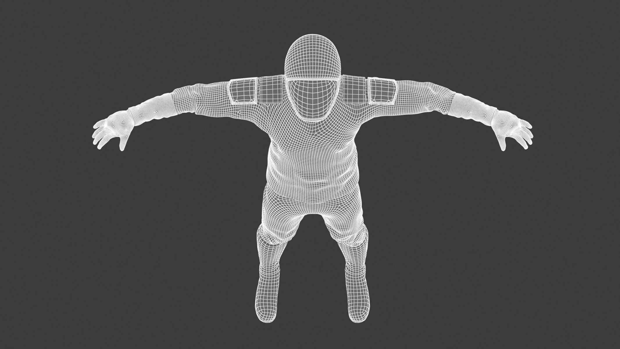 Spacesuit SpaceX Dragon Starman 2 Low-poly 3D model_28